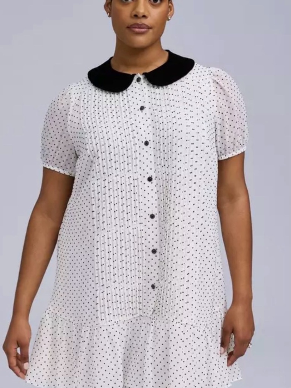 Size 3 or 3XL Torrid Classy Dress + Retro Plus Size midi Dress + polka dots - Picture 5 of 6